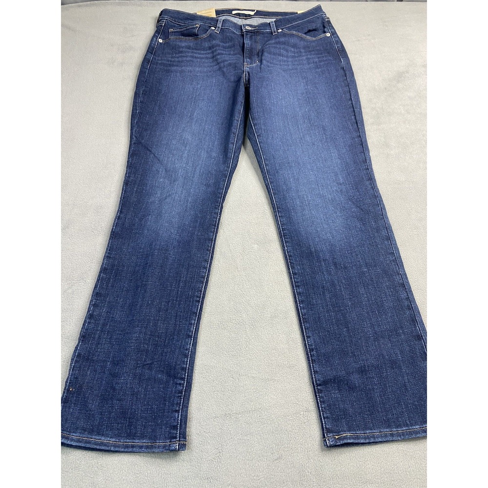 Levis 501‎ Jeans Womens 16 Blue Original Straight Mid Rise Denim Stretch 33x30